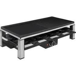 GUTFELS RACLETTE 4020 – 2000 Watt mit 8 Pfännchen - Raclette-Grill für gesellige Abende, wendbare Grillplatte und einfache Reinigung dank Antihaftbeschichtung – ideal für unvergessliche Genussmomente!