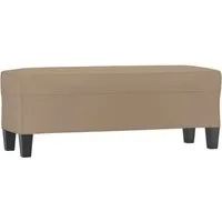 vidaXL Sitzbank Cappuccino-Braun 100x35x41 cm aus Kunstleder - Stilvolle Sitzbank in Cappuccino-Braun, ideal für zusätzlichen Sitzplatz oder als Fußhocker. Das pflegeleichte Kunstleder sorgt für Langlebigkeit und einen luxuriösen Look.
