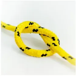 DQ-PP DQ-PP POLYPROPYLENSEIL 100m, 2-14mm, Flechtleine, Textilseil, Rope Seil, Kunststoffseil, Leine Schnur, Kordel, Weiss, Schwarz, Blau gelb Ø 4 mm