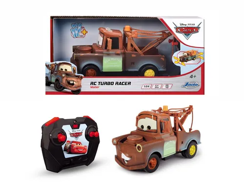 Jada Autos Mater Turbo Racer 1:24 Ferngesteuert - RC-Modelle, ferngesteuertes Auto mit Turbo-Funktion und 2-Kanal Funkfernsteuerung für Kinder ab 4 Jahren – Spaß und Action garantiert!