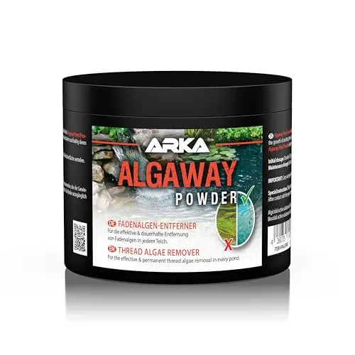 Fadenalgen-Entferner für Teiche – ARKA Pond Algaway Powder 500 g – reduziert Fadenalgen & unterstützt klares Wasser – vorbeugende Wirkung bei regelmäßigem Einsatz – für den Gartenteich