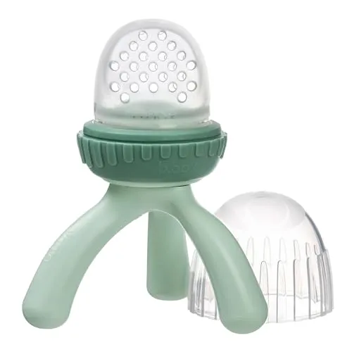 b.box Futterspender für frische Lebensmittel aus Silikon, Stativ-Design, einfach für Baby zu halten, perfekt für frische oder gefrorene Lebensmittel, Kappe für unterwegs, ab 4 Monaten (Salbei)