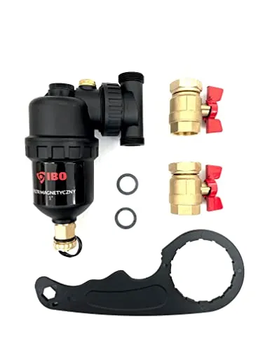 IBO Magnetischer Schlammabscheider 1 Zoll Schmutzfänger - Thermostate - Effektiver Magnetfilter für Zentralheizungen, schützt Ihr Heizsystem vor Schmutz und Ablagerungen für eine längere Lebensdauer.