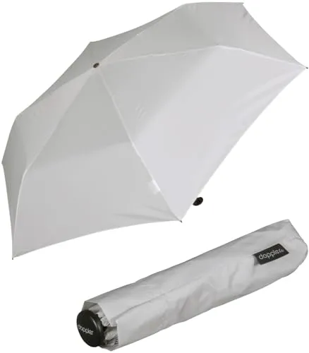 Doppler zero,99 Mini Damen Taschenschirm - harmonic beige - Extrem leichter Taschenschirm (99 g) mit Handöffner, ideal für Reisen. Stabil und kompakt, schützt zuverlässig vor Regen und passt in jede Handtasche.