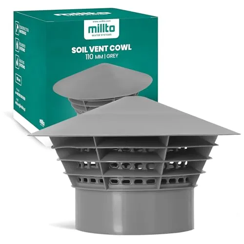 Millto™ Dachentlüftungskappe Abflussrohranschluss Abwasserentlüftungsendkappe Schornsteinrohr Regenabdeckung Steckbuchsenstecker (110 mm)
