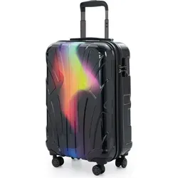 Suitline Handgepäck Hartschalen-Koffer 55 cm - Neon Red Yellow - Trolley 55 x 35 x 20 cm, 4 Rollen für mühelosen Transport, TSA-Schloss für Sicherheit bei USA-Reisen, ideal für Wochenendausflüge oder Geschäftsreisen.