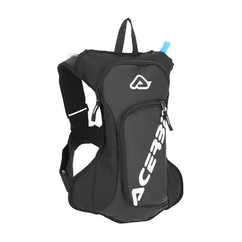 Acerbis Acqua Rucksack mit Trinksystem Schwarz/Weiß - 5 L MX Protektor Rucksack mit integrierter Trinksystemvorrichtung, ideal für aktive Outdoor-Enthusiasten und Sportler.