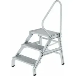 Aluminium Trittleiter mit 3 Stufen, H 600mm von Günzburger