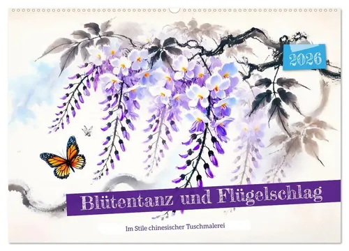 Anja Frost | Blütentanz und Flügelschlag - Im Stile chinesischer Tuschmalerei...