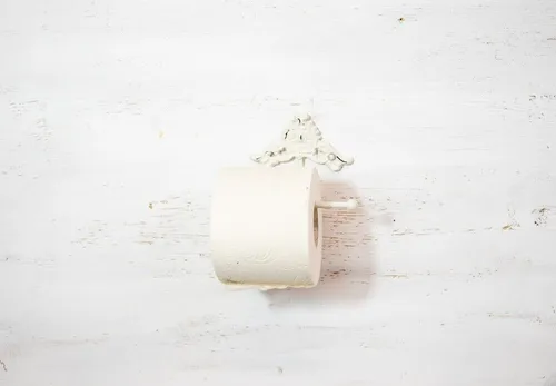 Toilettenpapierhalter Metall weiss Industriestil Landhausstil
