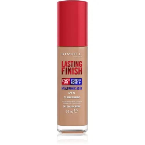 Rimmel Lasting Finish 35H Hydration Boost Hydratisierendes Make Up SPF 20 Farbton 201 Classic Beige 30 ml