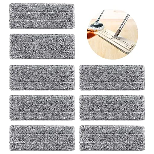 Wischer Ersatzbezug 8 Stück Microfaser Pads Flach Waschbarer Saugfähiges Mop Pad Haaraufnahme Wischtuch Für Die Meisten Bodenarten Maschinenwaschbar