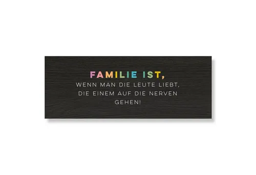 younikat Typenschild Holzschild Dekoschild Familie 40 x 15 cm I you0117