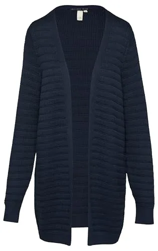 QS Funktionsjacke Offener Long-Cardigan mit Strukturmuster - Funktionsjacken: Stilvoller langer Strick-Cardigan ohne Verschluss, ideal für kühle Abende, mit strukturiertem Muster für einen besonderen Look.