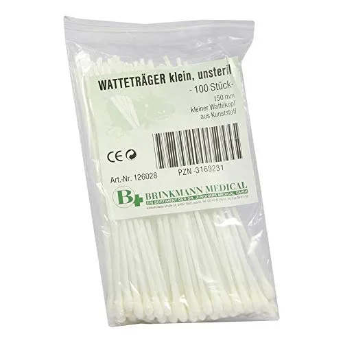 WATTETRÄGER unsteril kleiner Wattekopf 100 St