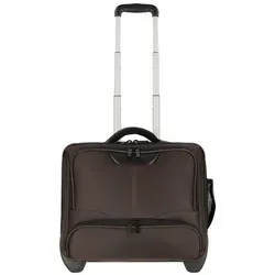 Dermata 2 Rollen Businesstrolley mit Laptopfach 41 cm, braun