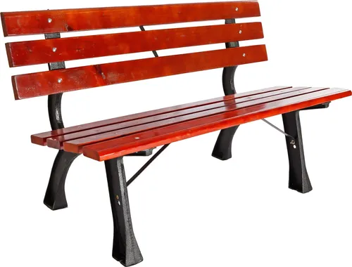 LEX Parkbank Gartenbank - Traditionelle Eisen-Holzbank für den Außenbereich - Hochwertige Gartenbank aus Eisen und Holz, ideal für 2 Personen mit einer maximalen Gewichtskapazität von 240 kg. Perfekt für entspannte Momente im Garten!