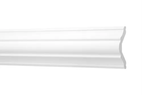 COSCA Ecopolymer Wandleisten CM22 - 10 Meter Zierleisten aus hochdichtem Styropor - Moderne Flachleiste CM22 (10 Meter) für stilvolle Wandgestaltung, schlagfest und pflegeleicht, ideal für einfache Montage im Innenbereich.