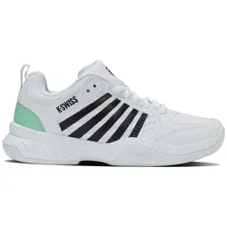 K-Swiss Tennis Damen Court Express 2 Carpet Tennisschuh - White/Neon Mint/Black, 36 EU - Tennisschuhe mit hohem Tragekomfort und stylischem Design, ideal für den Spielbetrieb auf Teppichbelägen.