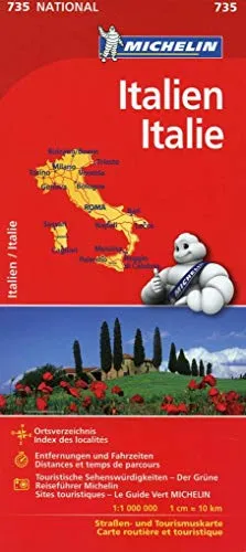 Michelin Italien: Straßen- und Tourismuskarte; Auflage 2020 (MICHELIN Nationalkarten, Band 735)