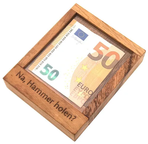 ROMBOL Denkspiele Spiel Pfiffiger Geldschein-Tresor – Originelle Verpackung für Geldgeschenke, Geschenkverpackung, wiederverwendbar