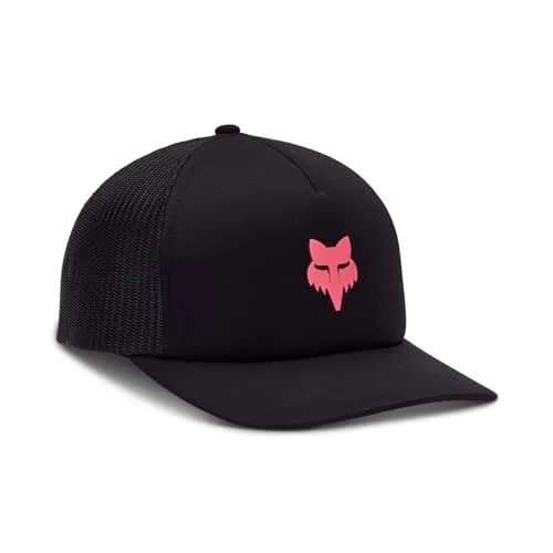 Fox Racing W' BOUNDARY TRUCKER Cap schwarz - Stylische Trucker Cap in schwarz/pink, ideal für Outdoor-Aktivitäten und lässige Looks, ONE SIZE passt für alle.