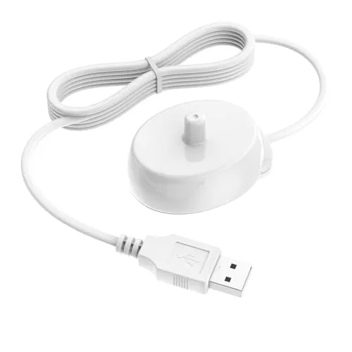 BENSN Elektrische Zahnbürsten Ladestation Kompatibel mit Braun Oral B Pro 650 2000 3500 3900 Smart 6000N iO2 iO3 iO4 iO5 iO6 Kids Vitality Genius X Ladegerät USB Charger Type 3757 Ladekabel