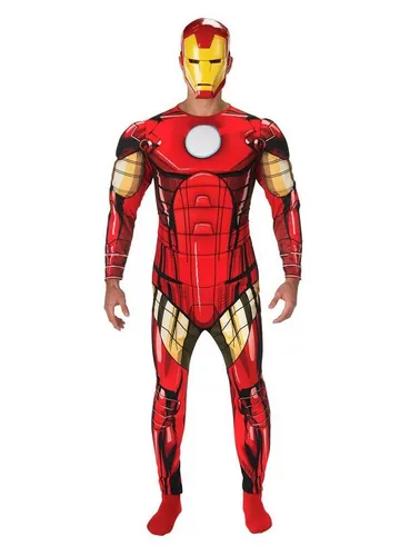 Rubie's Offizielles Marvel-Iron-Man-Kostüm - Luxusausgabe, gepolsterte Brustpartie und Maske, ideal für Comic- und Filmfans