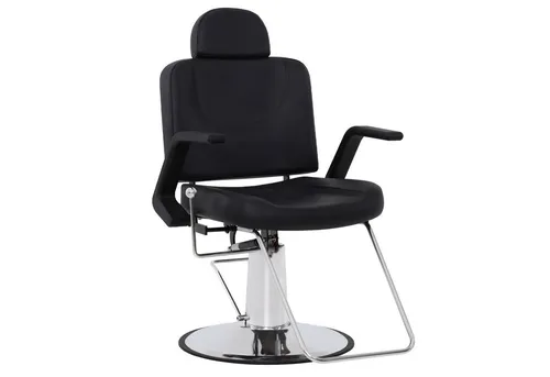 Barberpub Friseurstuhl 8817, Höhenverstellbar und 360° Drehbar - Eleganter Friseurstuhl für Salons, mit verstellbarer Rückenlehne und Kopfstütze für optimalen Komfort. Das robuste Design aus hochwertigem PVC-Kunstleder ist ideal für die Entspannung Ihrer Kunden.