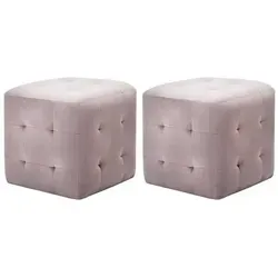 vidaXL 2X Nachttisch Sitzhocker Rosa