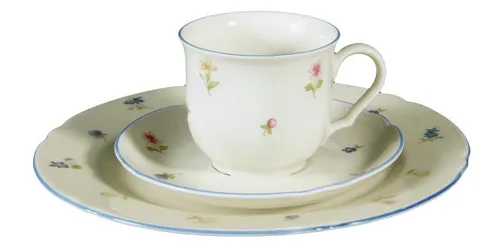 Kaffeegedeck 3-tlg. MARIE-LUISE STREUBLUME Seltmann - Elegantes 3-teiliges Kaffeeservice mit zartem Streublumen-Design, ideal für besondere Anlässe oder den täglichen Genuss.