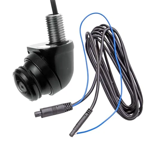 Carmedien Ultra Weitwinkel Kamera cm-UWK1 210°, Tote Winkel Camera, 3m Spezial-Anschlusskabel, mini Universalkamera IP69K Front Seite Heck