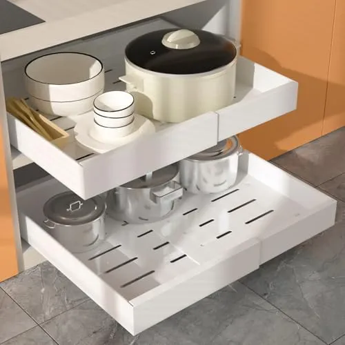 WIMEORS 2 Stück Ausziehbarer Schrank-Organizer, erweiterbar (32 cm