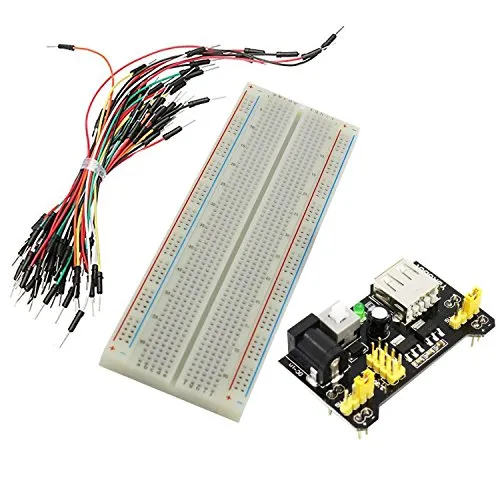 Aihasd 3.3V/5V Breadboard Power Modul + 830 Points Prototype Bread Board for Arduino Kit + 65 Jumper Wires