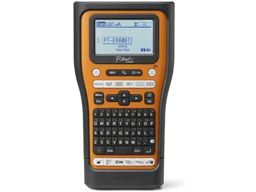Brother PTE560BTSP - Professioneller elektronischer Marker mit Bluetooth - Drucker für langlebige Etiketten bis 24 mm Breite, mit automatischem Bandschneider und Bluetooth-Verbindung für einfache Bedienung über PC oder Smartphone.