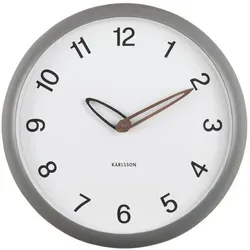 Karlsson Wanduhr, Dunkelgrau, Kunststoff, Timerfunktion, Dekoration, Uhren, Wanduhren