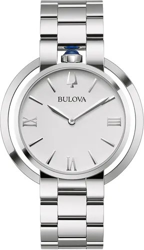 Bulova 96L306 Rubaiyat Damen Armbanduhr - Elegante Quarz-Armbanduhr für Damen mit poliertem Edelstahlgehäuse und Saphirglas. Wasserdicht bis 3 ATM, ideal für jeden Anlass.