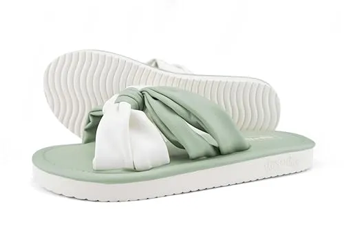 Damen Sandalen Fauna*Chess, Hellgrün, Größe 41 EU - Stylische Damen Sandalen aus veganem Leder mit komfortablem Fußbett und trendigem Two-tone-Effekt. Ideal für sommerliche Tage und vielseitige Outfits.