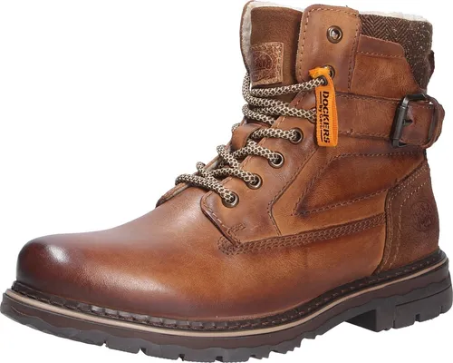 Dockers by Gerli 51GL102-140 Herren Boots - 400-Tan, Größe: 47 EU - Wanderschuhe mit warmem Futter und praktischem Reißverschluss für optimalen Komfort und Stil an kalten Tagen.