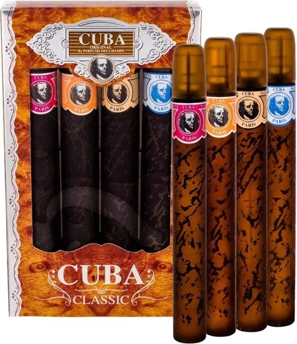 Cuba - Cuba Classic Geschenkset Cuba Gold EDT 35 ml, Cuba Orange EDT 35 ml, Cuba Rot EDT 35 ml, Cuba Blau EDT 35 ml 140ml