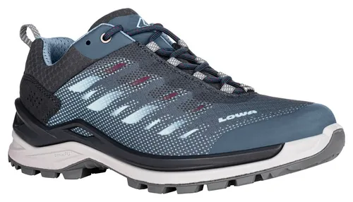 Lowa Ferrox GTX Lo Ws Damen (Navy/Eisblau) 38 EU - Wanderschuhe, sportlich und dynamisch mit optimaler Dämpfung durch DynaPU und hervorragender Fußführung dank LOWA-MONOWRAP – ideal für Outdoor-Abenteuer und den Alltag.