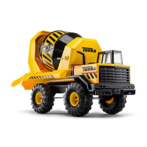 Tonka Steel Classic Riesen-Betonmischer, Konstruktionsspielzeug für Kinder, Spielzeugfahrzeug für kreatives Spiel, Entwicklung motorischer Fähigkeiten, Geschenk für Jungen und Mädchen ab 3 Jahren