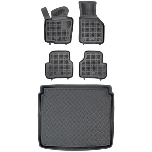 RX01021852-1 Satz Fußmatten und PE Kofferraumwanne für VW TIGUAN I 2007-2017 5-S