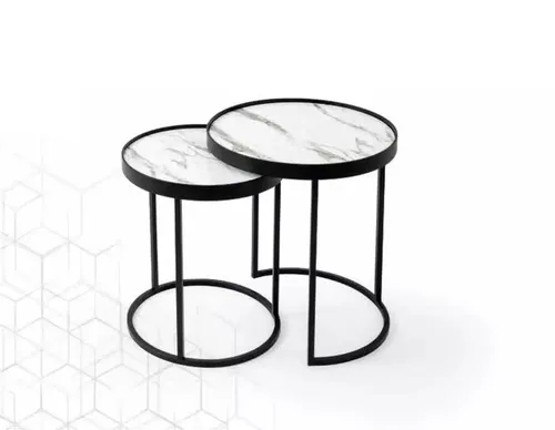 Beistelltische 2x Wohnzimmer Couchtisch Kaffetisch Satztisch Edelstahl - Elegante Beistelltische aus Edelstahl im modernen Design, ideal für Ihr Wohnzimmer. Mit kompakten Maßen passen sie perfekt in jede Ecke und bieten zusätzlichen Platz für Getränke oder Dekoration.