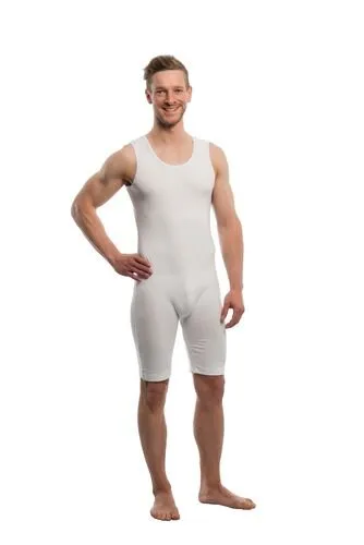 Suprima 4698 Pflegebody grau XXL, 1 Stück - Herren-Unterhemden, ideal für die Pflege bei Demenz und Inkontinenz mit teilbarem Beinreißverschluss für einfachen Wechsel ohne vollständiges Entkleiden.