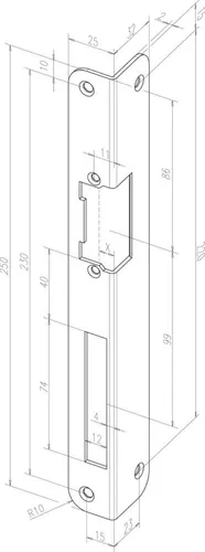 Assa Abloy effeff Schliessblech IW S-547 -------32435-04 Türöffner