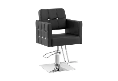 Physa Armlehnstuhl Cottam - Höhenverstellbarer Friseurstuhl in Schwarz - Haarschneider - Ergonomischer Friseurstuhl mit 150 kg Tragkraft, 360° drehbar und einfach zu reinigen, ideal für Friseure und Kosmetikstudios.