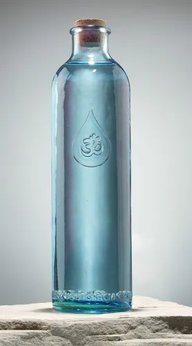 OmWater Wasserflasche 1,2 l plastikfreie Trinkflasche aus recyceltem Glas, Neu!