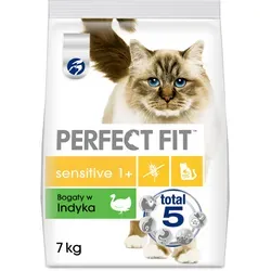 PERFECT FIT (Sensitive 1+) 7kg - Truthahnreiches Katzentrockenfutter, speziell für ausgewachsene Katzen mit empfindlichem Verdauungssystem