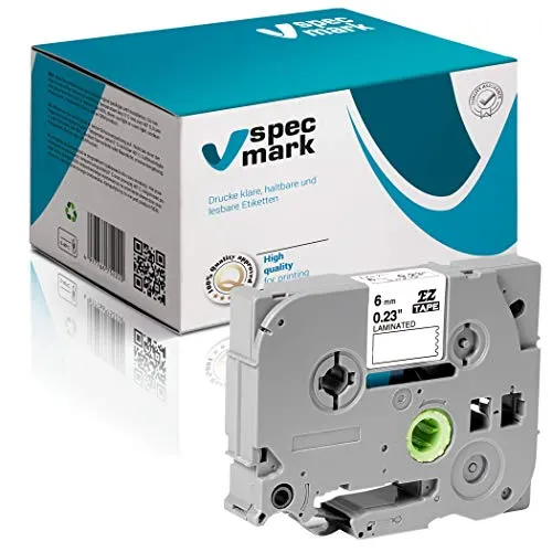specmark Schriftband TZe-213 6mm x 8m Blau auf Weiß Band kompatibel mit allen Drucker Brother PT P-touch AZe-213 EZe-213 TZ-213 TZ2-213